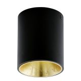 Eglo LED Deckenleuchte Polasso rund schwarz und gold