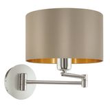 Eglo 95055 MASERLO E27 Wandleuchte Ø230mm Taupe Gold