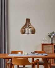 Eglo 96258 TINDORI E27 Hängeleuchte Ø380mm Ahorn