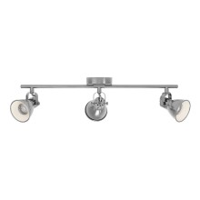 Eglo 96554 SERAS LED GU10 3-fach Spotleuchte 3x3W 595x65mm Nickel-Antik