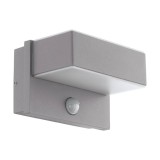 Eglo 97159 AZZINANO LED Außen-Wand-/Deckenleuchte 2x5,6W Sensor Silber Weiss Warmweiss IP44