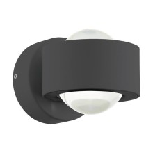 Eglo 98746 TREVIOLO LED Außen-Wand-/Deckenleuchte 2x2,2W Anthrazit Warmweiss IP44