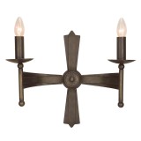 Elstead Cromwell Wandleuchte E14 2-fach Alte Bronze, Made in UK