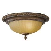 Elstead Kelham Hall Deckenleuchte E27 2-fach 18cm Florenz Gold, Britische Bronze