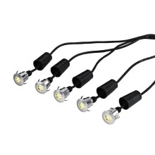 Elstead Derwent LED Außen-Stehleuchten 5-fach Eloxiertes Aluminium IP54