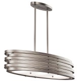 Elstead Roswell Hängeleuchte E27 3-fach 20cm Nickel gebürstet 5024005237716