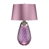 Elstead Lena Tischleuchte E27 74cm Pflaume getöntes Glas, Heather Shade Heidekraut-Farbe