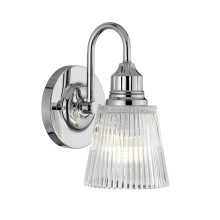 Elstead Addison LED Wandleuchte G9 Poliertes Chrom Klar IP44