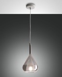 Fabas Luce Pendelleuchte Lila E27 Ø200mm Grau