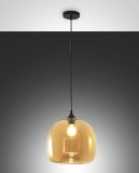 Fabas Luce Pendelleuchte Maia E27 Ø310mm Bernstein