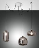 Fabas Luce Pendelleuchte Fiona E27 Ø250mm Grau