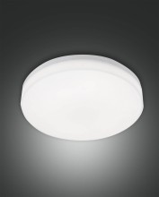 Fabas Luce LED Außen-Deckenleuchte Trigo Ø280mm 27W Warmweiß IP65 Weiß