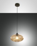 Fabas Luce Pendelleuchte Fiordaliso E27 Ø300mm Bernstein