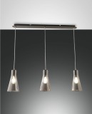 Fabas Luce Pendelleuchte Dafne E27 2000x830mm Schwarz