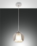 Fabas Luce Pendelleuchte Bretagna E27 Ø220mm Weiß Fumé