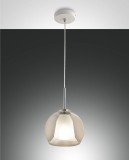 Fabas Luce Pendelleuchte Bretagna E27 Ø220mm Weiß transparent