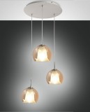 Fabas Luce Pendelleuchte Bretagna E27 Ø500mm Weiß Bernstein