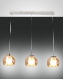 Fabas Luce Pendelleuchte Bretagna E27 2000x830mm Weiß Bernstein