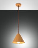 Fabas Luce Pendelleuchte Esino E27 Ø250mm Eichenholz