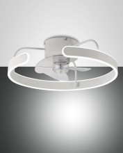 Fabas Luce LED Deckenleuchte mit Ventilator Savoy Ø500mm 40W steuerbare Lichtfarbe Weiß