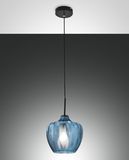 Fabas Luce Pendelleuchte Gallura E27 Ø250mm Azurblau