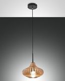 Fabas Luce Pendelleuchte Budelli E27 Ø260mm Bernstein