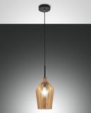 Fabas Luce Pendelleuchte Stintino E27 Ø180mm Bernstein