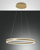 Fabas Luce LED Pendelleuchte Palau Ø600mm 60W Warmweiß Gold dimmbar