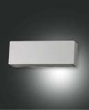 Fabas Luce LED Außen-Wandleuchte Trigg 65x70mm 14W Warmweiß IP54 Silber