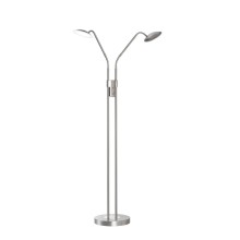 Fischer & Honsel Tallri LED Stehleuchte 2-fach 15W Tunable white steuerbar dimmbar Glas teilsatiniert nickel 40488