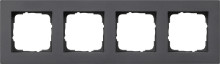 Gira 0214235 Abdeckrahmen 4-fach flach Gira E2 Anthrazit