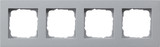 Gira 0214255 Abdeckrahmen 4-fach flach Gira E2 F Alu