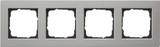 Gira 0214335 Abdeckrahmen 4-fach flach Gira E2 Edelstahl