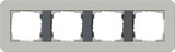 Gira 0214422 Abdeckrahmen 4-fach Gira E3 Grau/Anthrazit