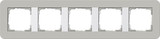 Gira 0215412 Abdeckrahmen 5-fach Gira E3 Grau/Reinweiß