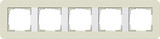 Gira 0215417 Abdeckrahmen 5-fach Gira E3 Sand/Reinweiß