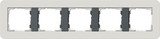 Gira 0215421 Abdeckrahmen 5-fach Gira E3 Hellgrau/Anthrazit