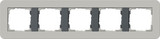 Gira 0215422 Abdeckrahmen 5-fach Gira E3 Grau/Anthrazit