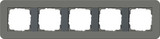 Gira 0215423 Abdeckrahmen 5-fach Gira E3 Dklgrau/Anthrazit