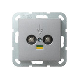 Gira 040526 Potenzialausgleich-Dose 2-fach System 55 F Alu