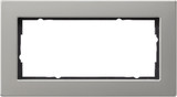 Gira 1002335 Abdeckrahmen 2-fach ohne Mittelsteg flach Gira E2 Edelstahl