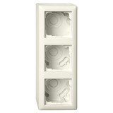 Gira 106301 Aufputzgehäuse 3-fach + Rahmen Standard 55 Cremeweiß