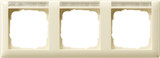 Gira 109301 Abdeckrahmen 3-fach waagerecht Beschriftungsfeld Standard 55 Cremeweiß