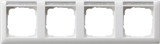 Gira 109403 Abdeckrahmen 4-fach waagerecht Beschriftungsfeld Standard 55 Reinweiß