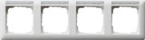 Gira 109427 Abdeckrahmen 4-fach waagerecht Beschriftungsfeld Standard 55 Reinweiß m