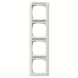 Gira 111403 Abdeckrahmen 4-fach senkrecht Beschriftungsfeld Standard 55 Reinweiß
