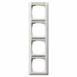 Gira 111427 Abdeckrahmen 4-fach senkrecht Beschriftungsfeld Standard 55 Reinweiß m