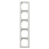 Gira 111503 Abdeckrahmen 5-fach senkrecht Beschriftungsfeld System 55 Reinweiß