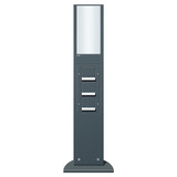 Gira 134228 E-Säule Licht + 3x SCHUKO SP 769 mm Gira Energiesäule Anthrazit