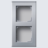Gira 136226 Profil 2-fach senkrecht + waagerecht Profil 55 Aluminium